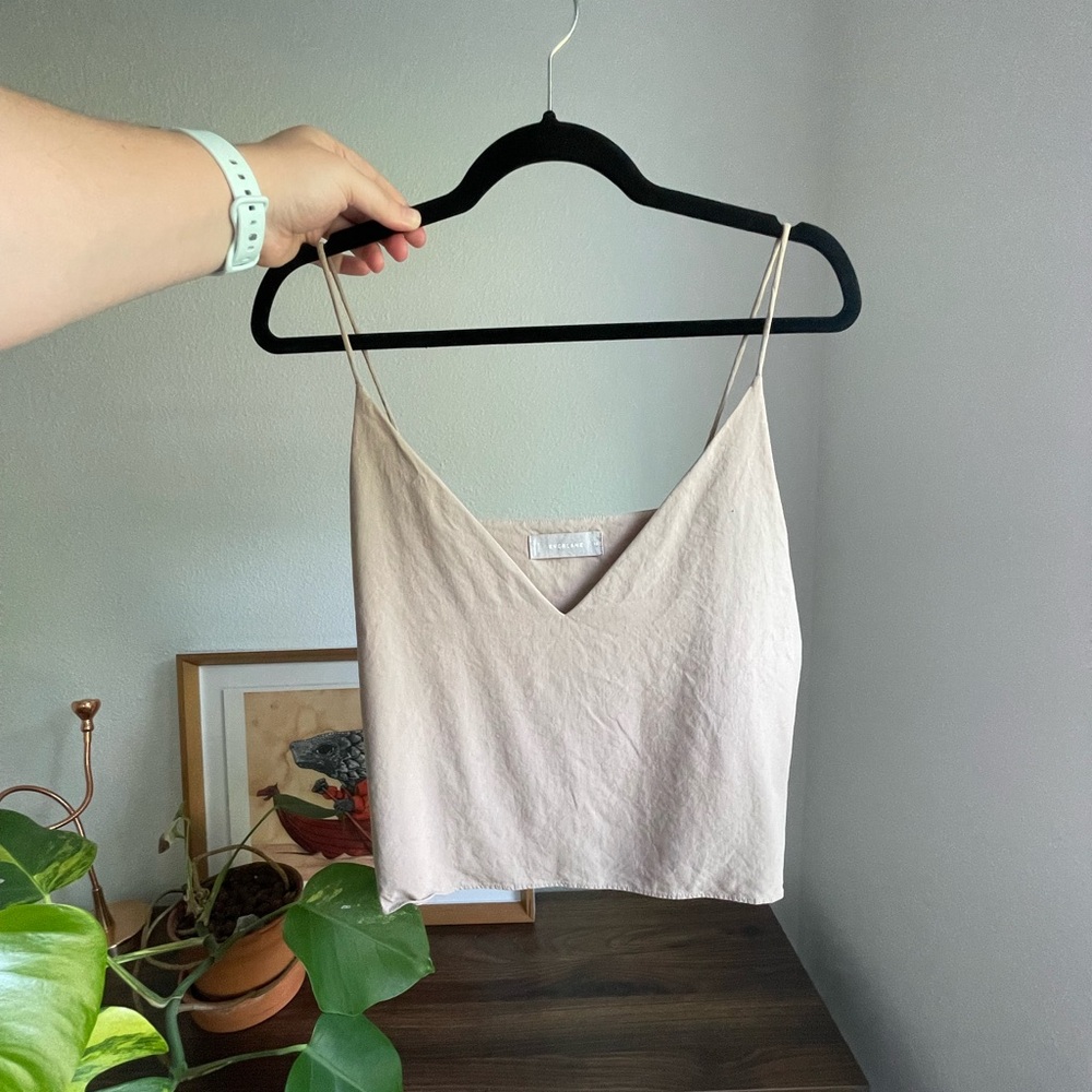 Everlane washable silk cropped cami